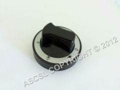 knob gas tap with ignition flame ø 72 mm shaft ø 10x8mm flat surface bottom black