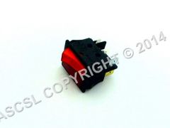 Rocker Switch 30 x 22mm Red 1-pole 250v 16a