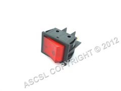Rocker switch (red neon) - Lincat HC3 HC4 HC6 HC7 HCL3 HCL4 HCL7 HCL9 LPC LSC LGT Oven