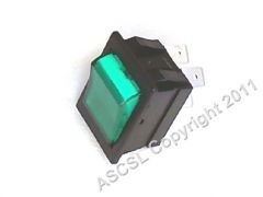 Green Neon Rocker Switch - Moorwood Vulcan Hotcupboard 