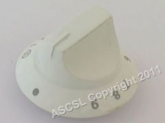 White Main Oven Control Knob - Tricity Bendix L50M2WL Oven