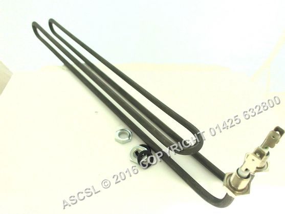 Wash Tank Element - Silanos / DC Products DC050 Glasswasher 2000w 230v - 355mm x 36mm (With O-rings & Nuts)