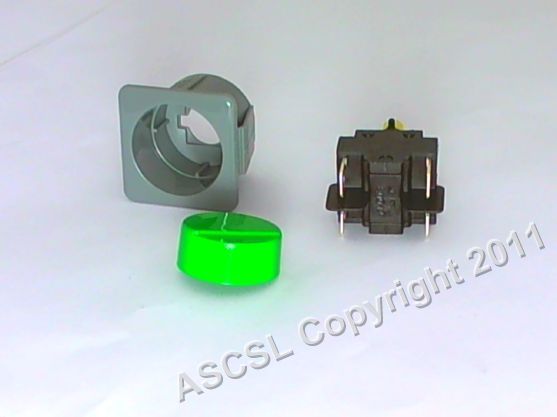 2-Pole Green On/Off Switch (latching)- Lamber Newscan L25 A410 DSP5 GS25 L20 L21 Dishwasher