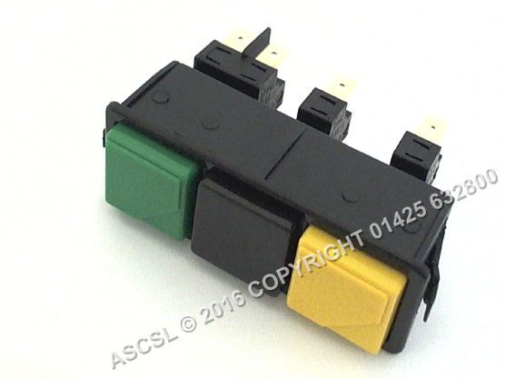 Long / Short Push Button Yellow Blue & Green - Mach Commercial Dishwasher Fits Many Models....Some Listed below