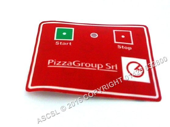Control Board Fascia - Kingfisher P40A Dough Roller