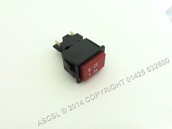Red On/Off Oblong Switch - Prodis DB80B Dishwasher