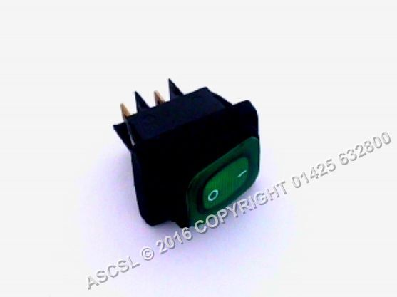 Green Rocker On/Off Switch - Prodis - Fridge - GN3100TN EC-2SS 16amp ...