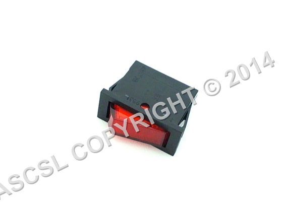 Red Illuminated Rocker switch - Victor WRDWL4Z DED50100 Fridge 